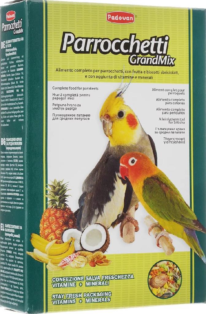 PADOVAN Grandmix Parrocchetti Корм д/средних попугаев 400г