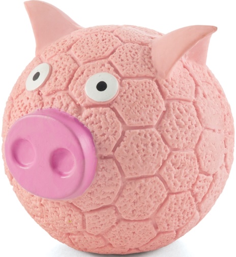 Игрушка для собак из латекса "Свинка-мяч", d85мм