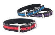 Ошейник для собак «ЧИП» с текстильной стропой 25мм, обхват 39-51см (экокожа)