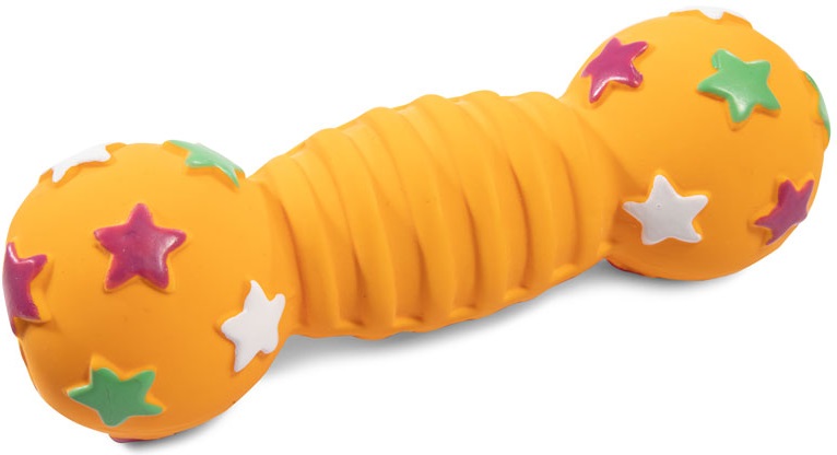 Игрушка  для собак из латекса "Гантель Звезды", 150мм
