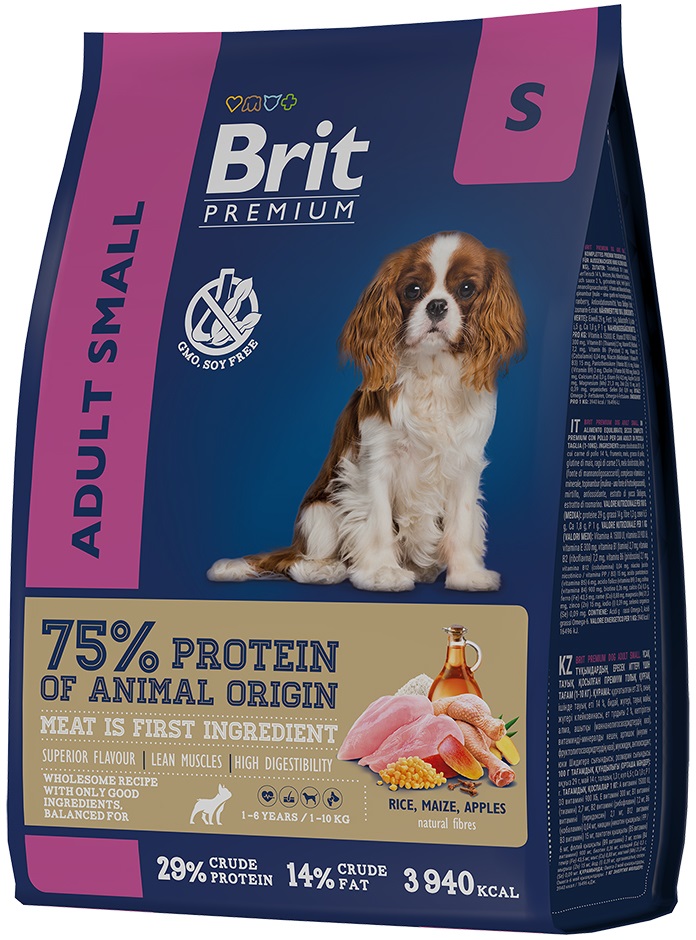 Брит Premium Dog Adult Small с курицей для собак мелких пород