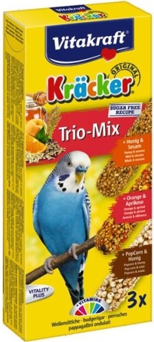 Витакрафт Крекеры д/волн.попугаев мед/кукуруза/апельсин 3шт