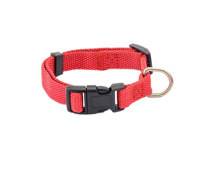Ошейник "Евро" синтетический красный 15мм, 25см-35см