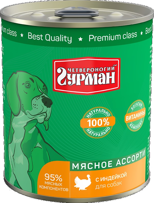 ЧГ Мясное ассорти для собак с Индейкой 340г