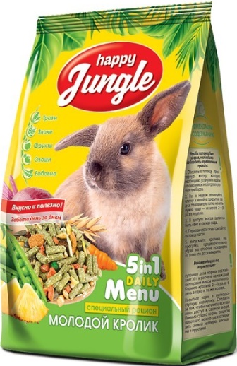 HAPPY JUNGLE Корм для молодых кроликов 400г