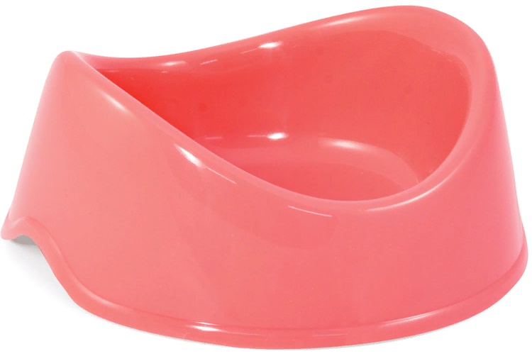 Миска пластиковая "Бисквит", коралловая, 0,4л