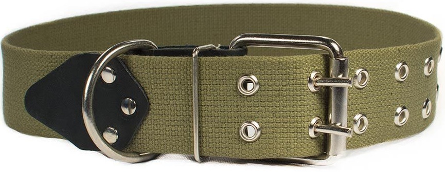 Ошейник брезентовый 45 мм 1 слой обхват 55-70см «Cotton»