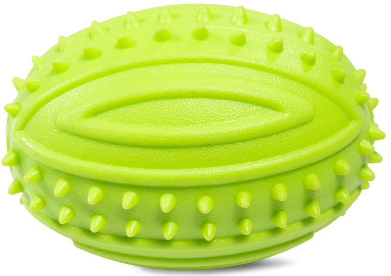 Игрушка для собак из резины Мяч для регби с шипами, 90мм