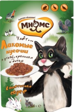 Мнямс пауч д/кошек Пир охотника (утка, кролик, дичь) 85г