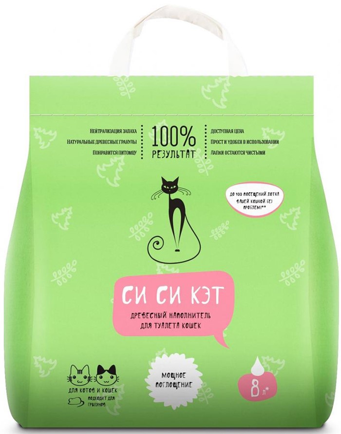 Наполнитель СИ СИ Кэт Древесный 8л