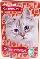 ЕМ БЕЗ ПРОБЛЕМ пауч для кошек с ягненком 85г