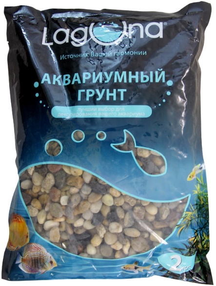 Грунт 10101A галька речная меланж, 5-10мм 2кг