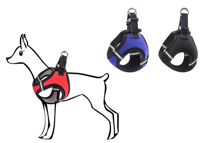 Шлейка-жилетка неопреновая Адам-NEO XS(обхв.груди  27-32см), со светоотр., цветная