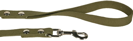 Поводок брезентовый ширина 20 мм, длина 1.5 м, со стальным карабином