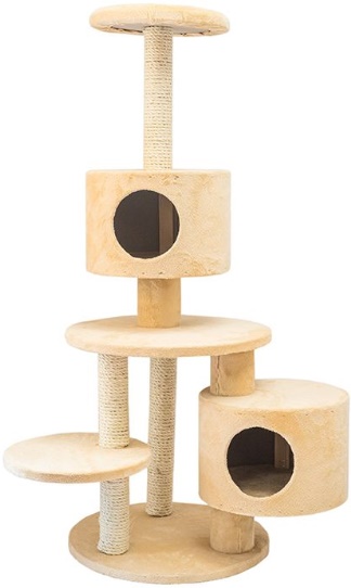 Комплекс СМАРТ многоуровневый с двумя круглыми домиками 670*500*1080мм