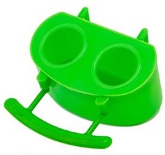 Кормушка для птиц ЕВРО средняя, овальная с крышкой, 7,5*3,5*3см