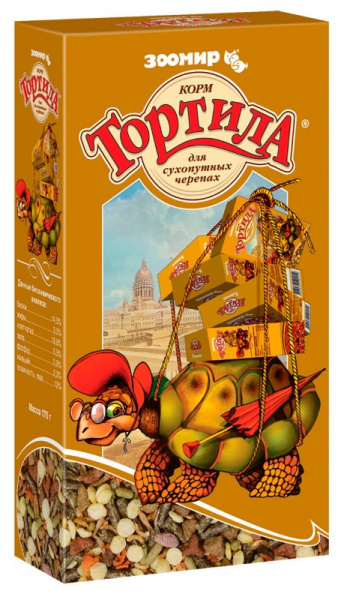 ЗООМИР ТОРТИЛА - корм для сухопутных черепах 170г